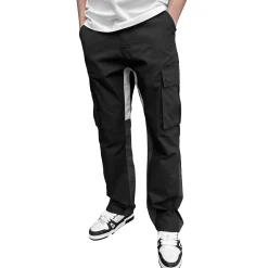 SIARR Flared Black Cargo Pants< Cargo Pants|Flared Jeans