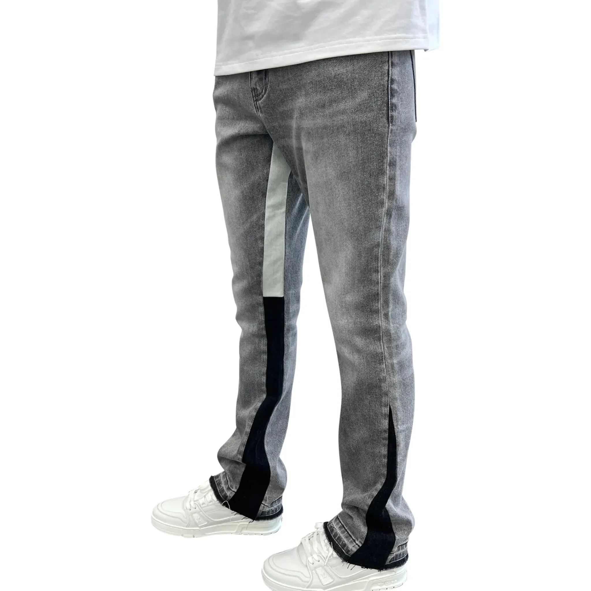 SIARR Flared Jeans Light Grey< Jeans|Bottoms