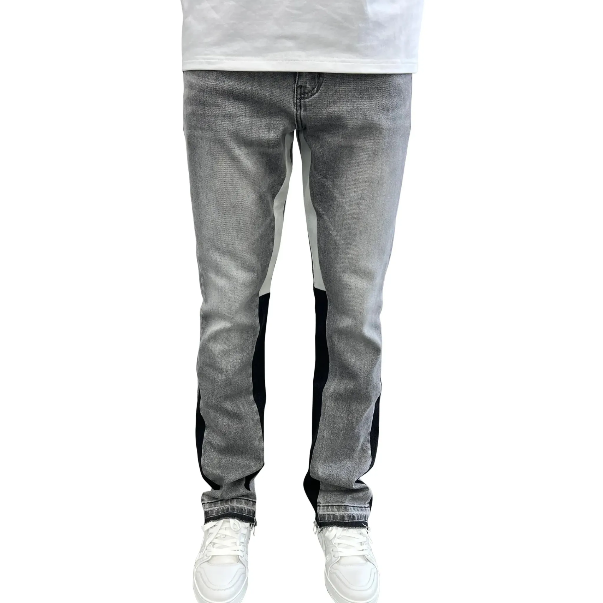 SIARR Flared Jeans Light Grey< Jeans|Bottoms