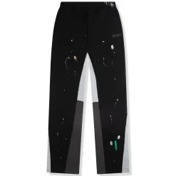 SIARR Flared Joggers Black Paint< Bottoms|Sweatpants