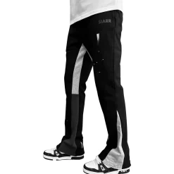 SIARR Flared Joggers Black Paint< Bottoms|Sweatpants