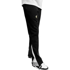SIARR Flared Joggers Black Paint< Bottoms|Sweatpants
