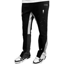 SIARR Flared Joggers Black Paint< Bottoms|Sweatpants