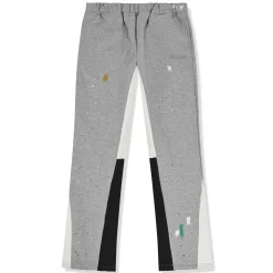 SIARR Flared Joggers Grey Paint< Bottoms|Sweatpants