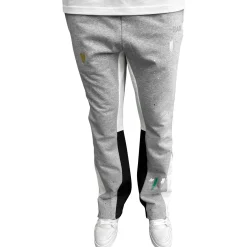 SIARR Flared Joggers Grey Paint< Bottoms|Sweatpants