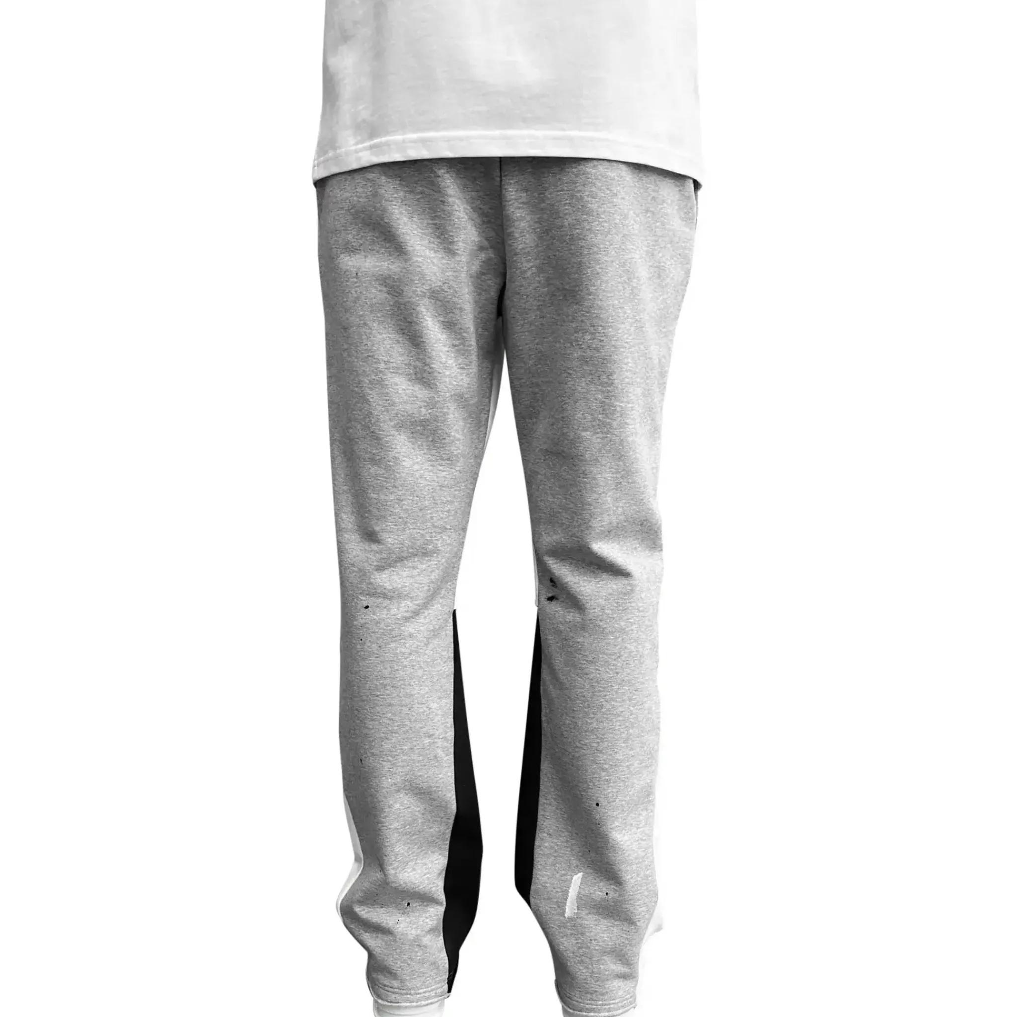 SIARR Flared Joggers Grey Paint< Bottoms|Sweatpants