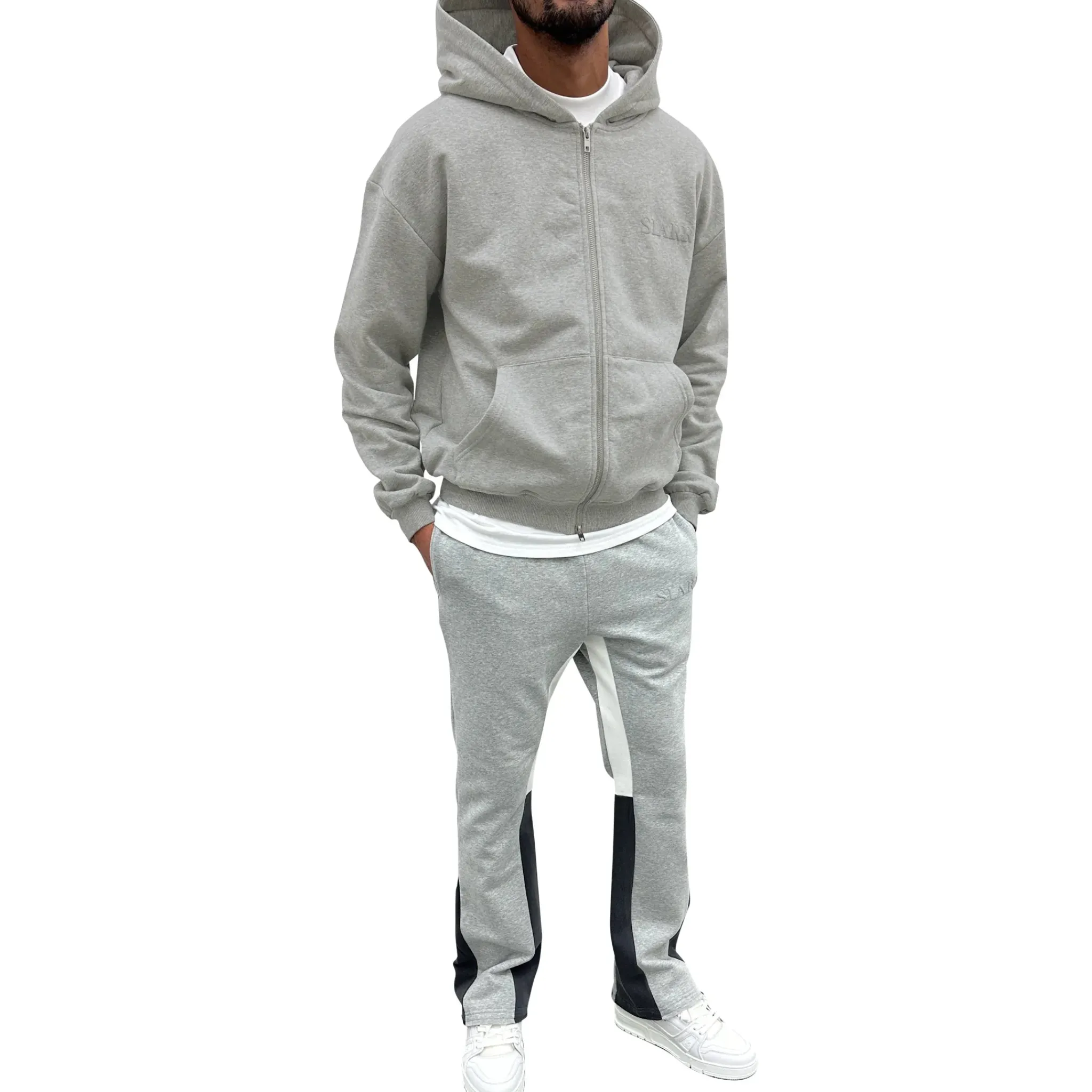 SIARR Light Grey Flared Joggers< Bottoms|Matching Sets
