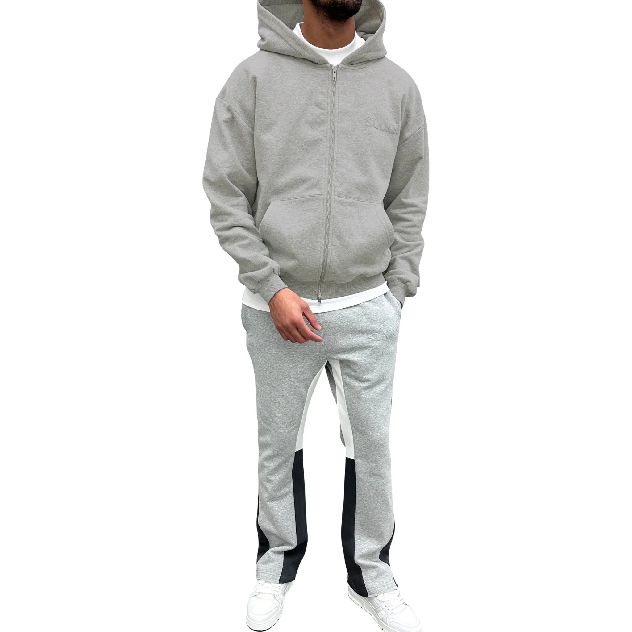 SIARR Light Grey Flared Joggers< Bottoms|Matching Sets