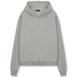 SIARR Light Grey Zip-Up Hoodie< Matching Sets|Sweatshirts & Hoodies