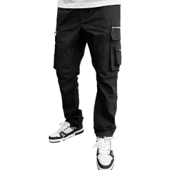 SIARR Military Black Cargo Pants< Cargo Pants|Bottoms