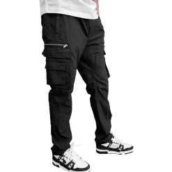 SIARR Military Black Cargo Pants< Cargo Pants|Bottoms
