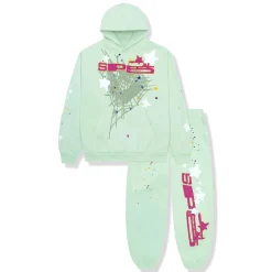 Sp5der SP5 Mint Tracksuit< Matching Sets|Sweatpants