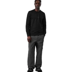 Stone Island Dial Logo Black Sweatshirt< Sweatshirts & Hoodies