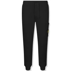 Stone Island Logo Black Sweatpants< Bottoms|Sweatpants
