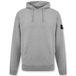 Stone Island Logo Grey Hoodie< Sweatshirts & Hoodies