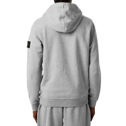 Stone Island Logo Grey Hoodie< Sweatshirts & Hoodies