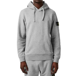 Stone Island Logo Grey Hoodie< Sweatshirts & Hoodies