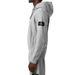 Stone Island Logo Grey Hoodie< Sweatshirts & Hoodies