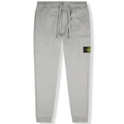 Stone Island Logo Grey Sweatpants< Bottoms|Sweatpants