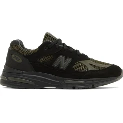 New Balance Stone Island x 991v2 MiUK Black Olive< Black Trainers|Trainers