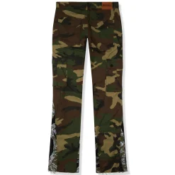 Suavo World Cargo Flare Trousers Camo< Cargo Pants|Bottoms