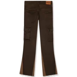 Suavo World Cargo Flare Trousers Brown< Cargo Pants|Bottoms