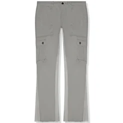 Suavo World Cargo Flare Trousers Grey< Cargo Pants|Bottoms