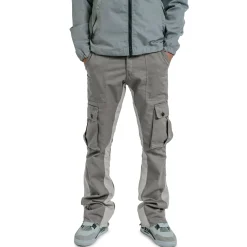 Suavo World Cargo Flare Trousers Grey< Cargo Pants|Bottoms