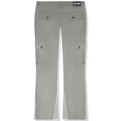 Suavo World Cargo Flare Trousers Grey< Cargo Pants|Bottoms