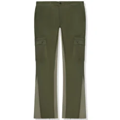 Suavo World Cargo Flare Trousers Khaki< Cargo Pants|Bottoms