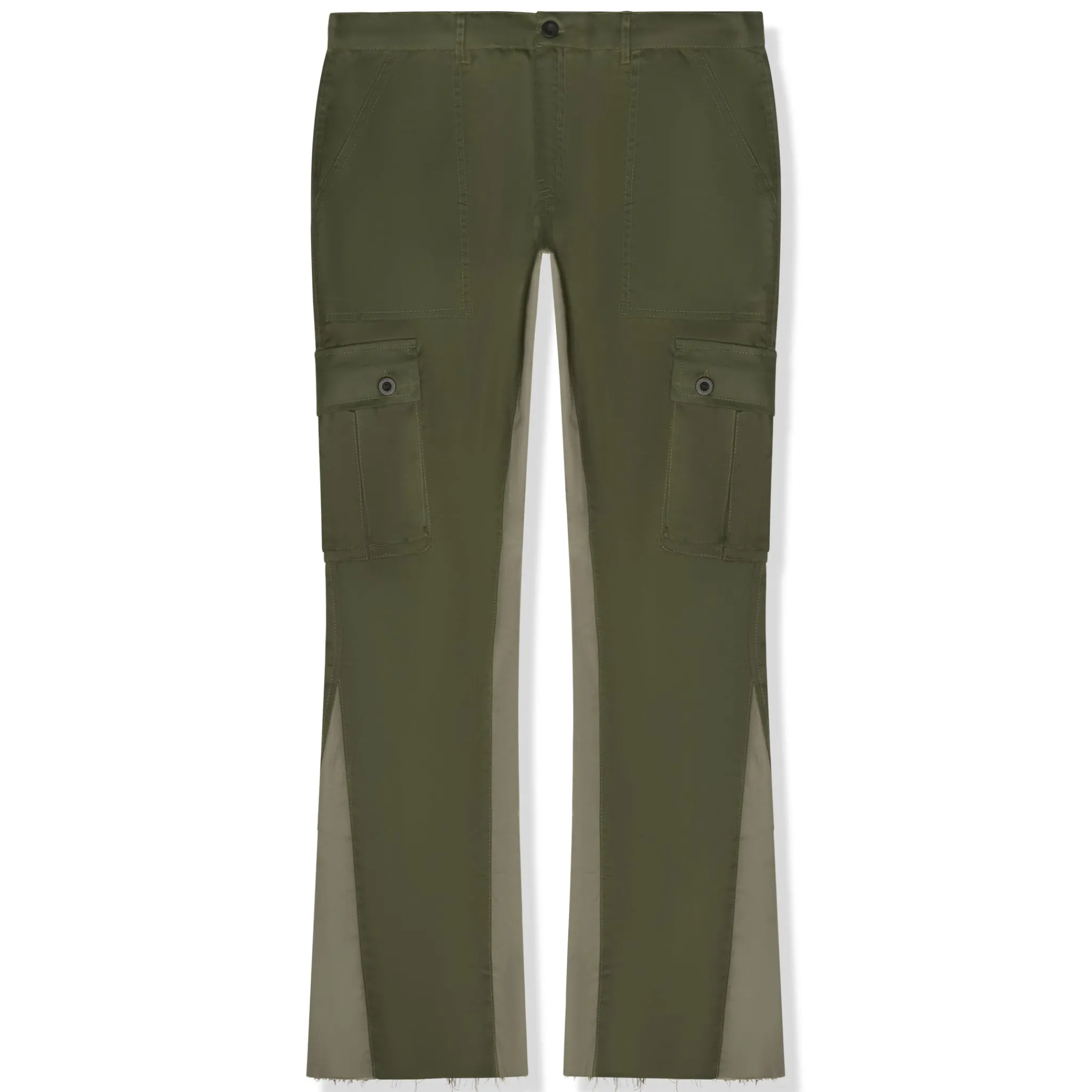 Suavo World Cargo Flare Trousers Khaki< Cargo Pants|Bottoms