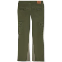 Suavo World Cargo Flare Trousers Khaki< Cargo Pants|Bottoms