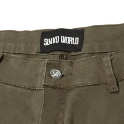 Suavo World Flare Denim Khaki< Jeans|Bottoms
