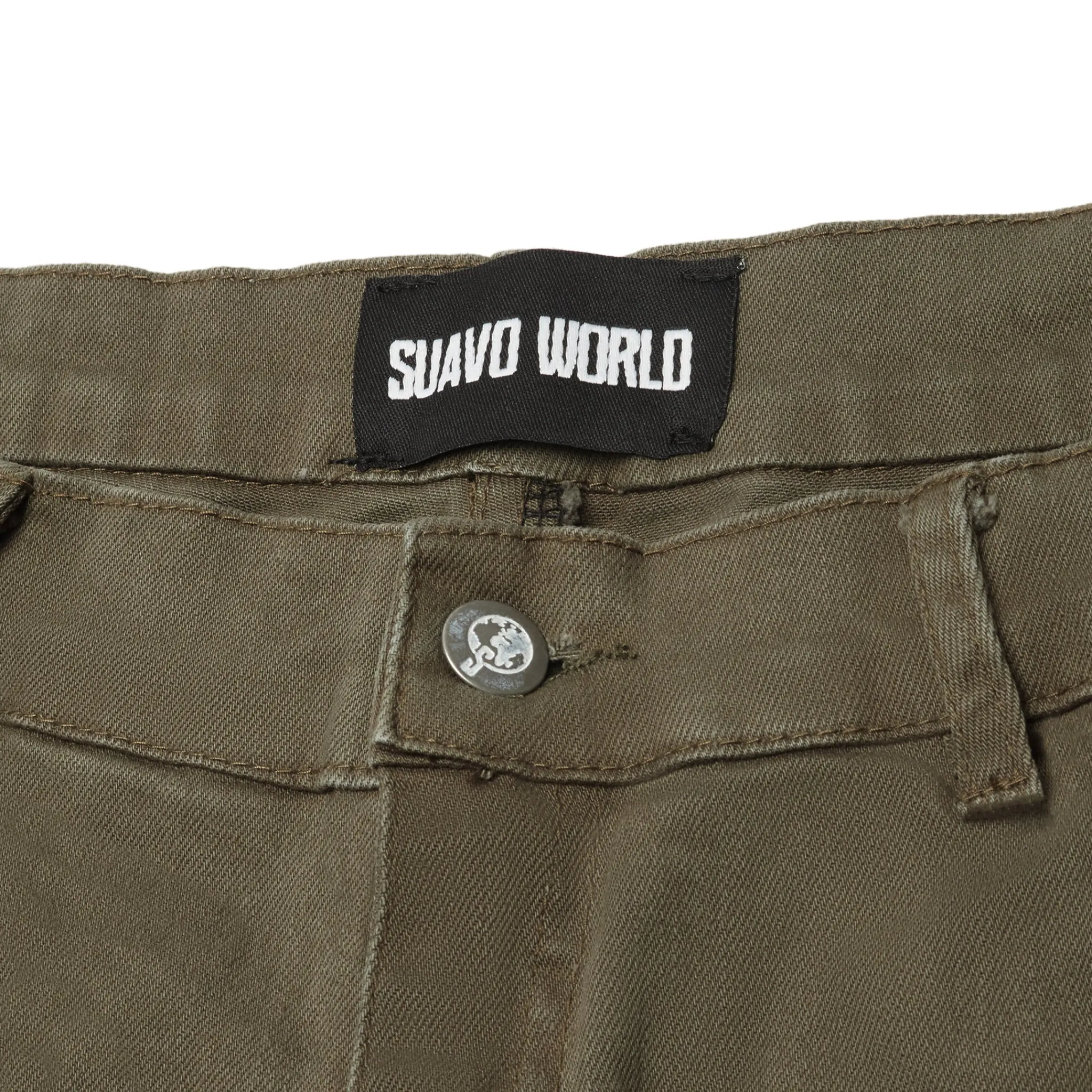 Suavo World Flare Denim Khaki< Jeans|Bottoms