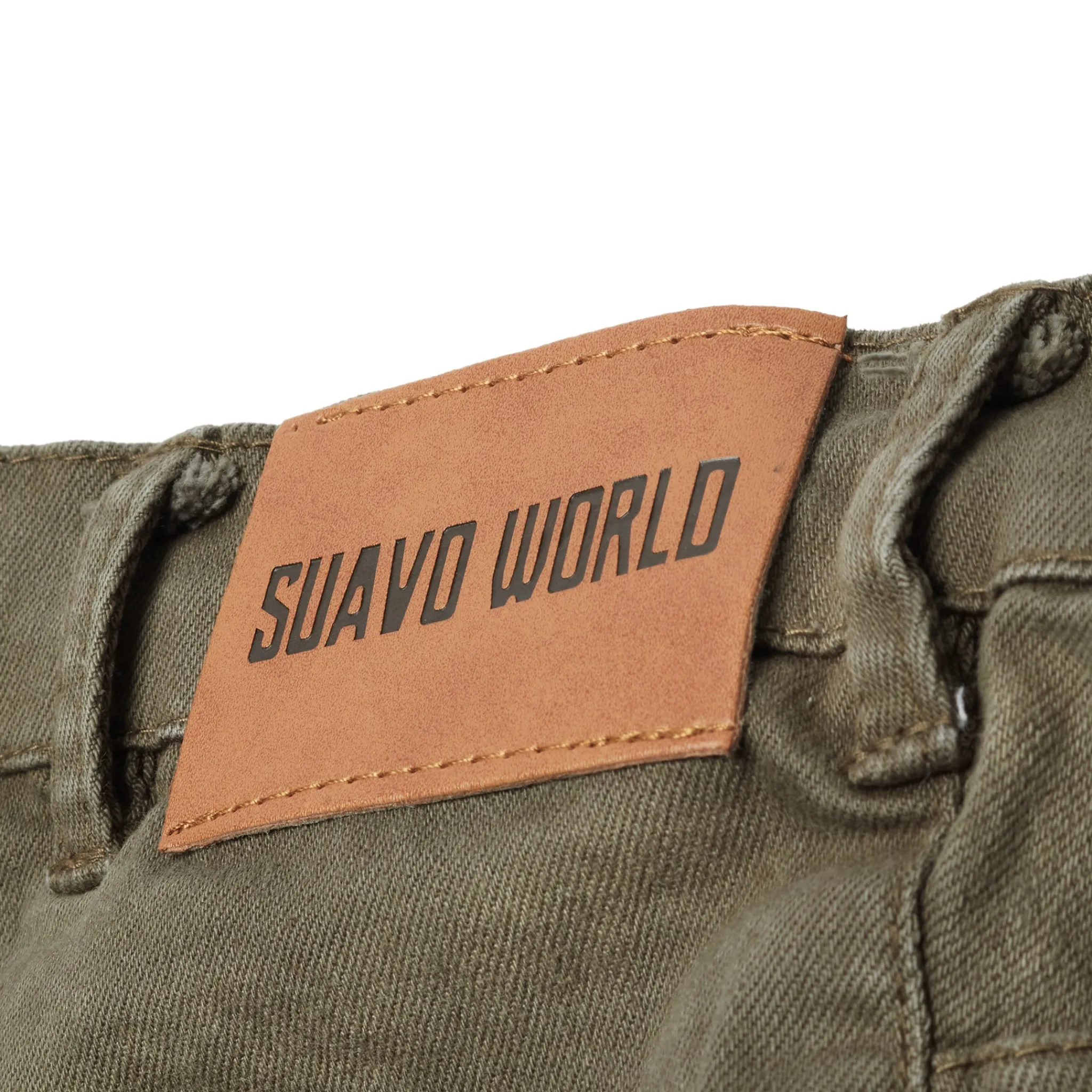 Suavo World Flare Denim Khaki< Jeans|Bottoms