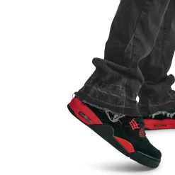 Suavo World Flare Denim Washed Black< Bottoms|Jeans
