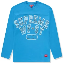 Supreme Athletic Studded L/S Blue T Shirt< T-shirts