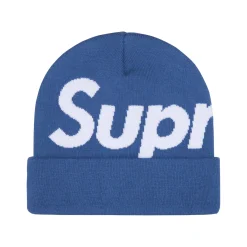 Supreme Big Logo Beanie Blue (FW24)< Hats & Caps
