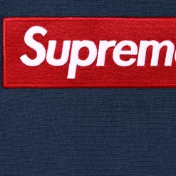Supreme Box Logo Navy Hoodie (FW24)< Sweatshirts & Hoodies