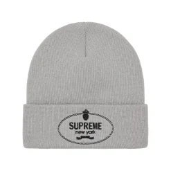 Supreme Crest Beanie Grey< Hats & Caps