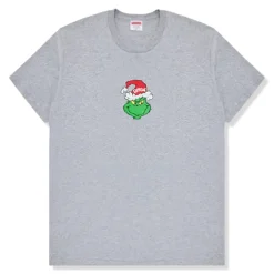 Supreme Grinch T Shirt Heather Grey< T-shirts