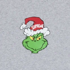 Supreme Grinch T Shirt Heather Grey< T-shirts