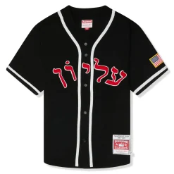 Supreme Mitchell & Ness Wool Black Baseball Jersey< T-shirts