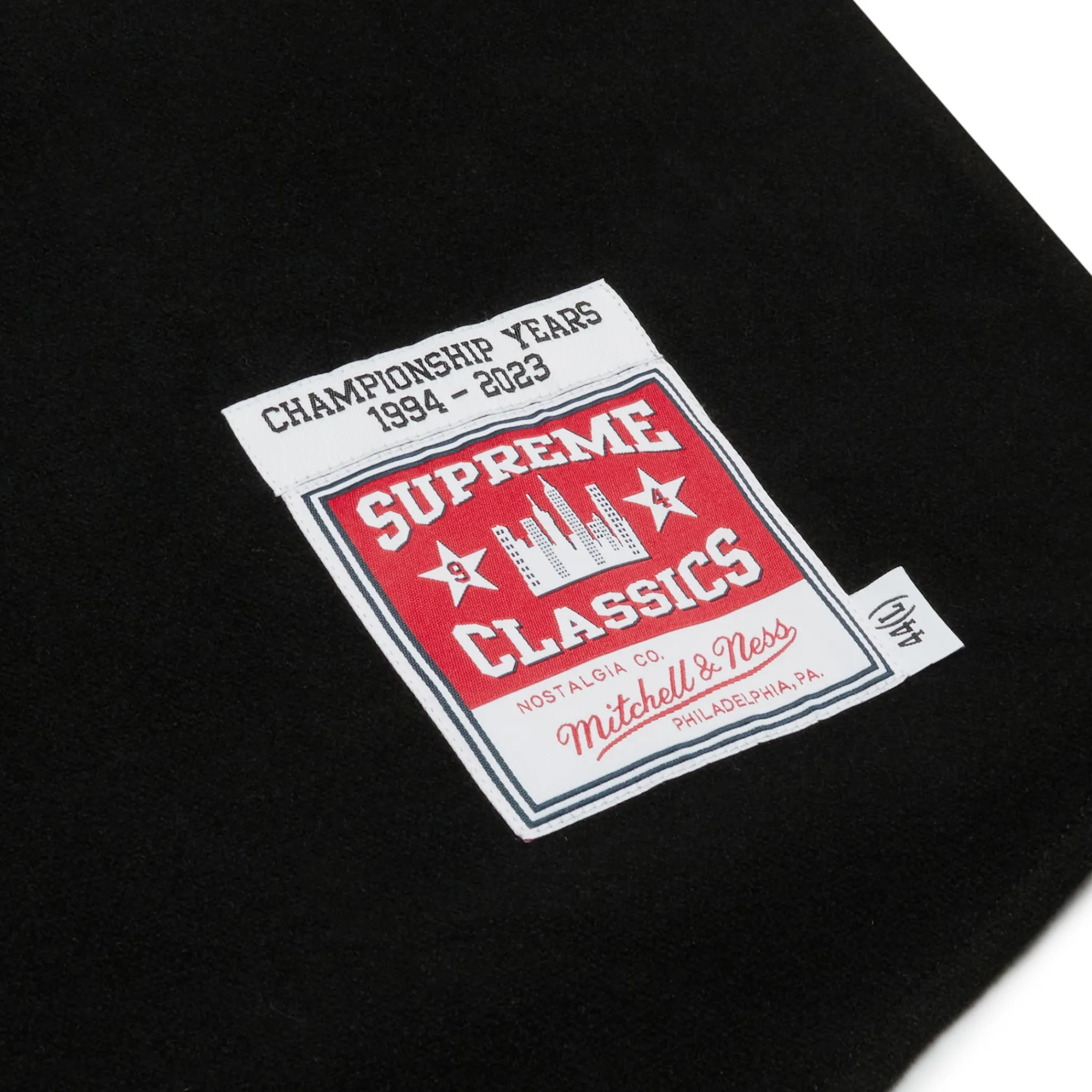 Supreme Mitchell & Ness Wool Black Baseball Jersey< T-shirts