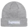 Supreme New Era Box Logo Beanie Heather Grey (FW24)< Hats & Caps