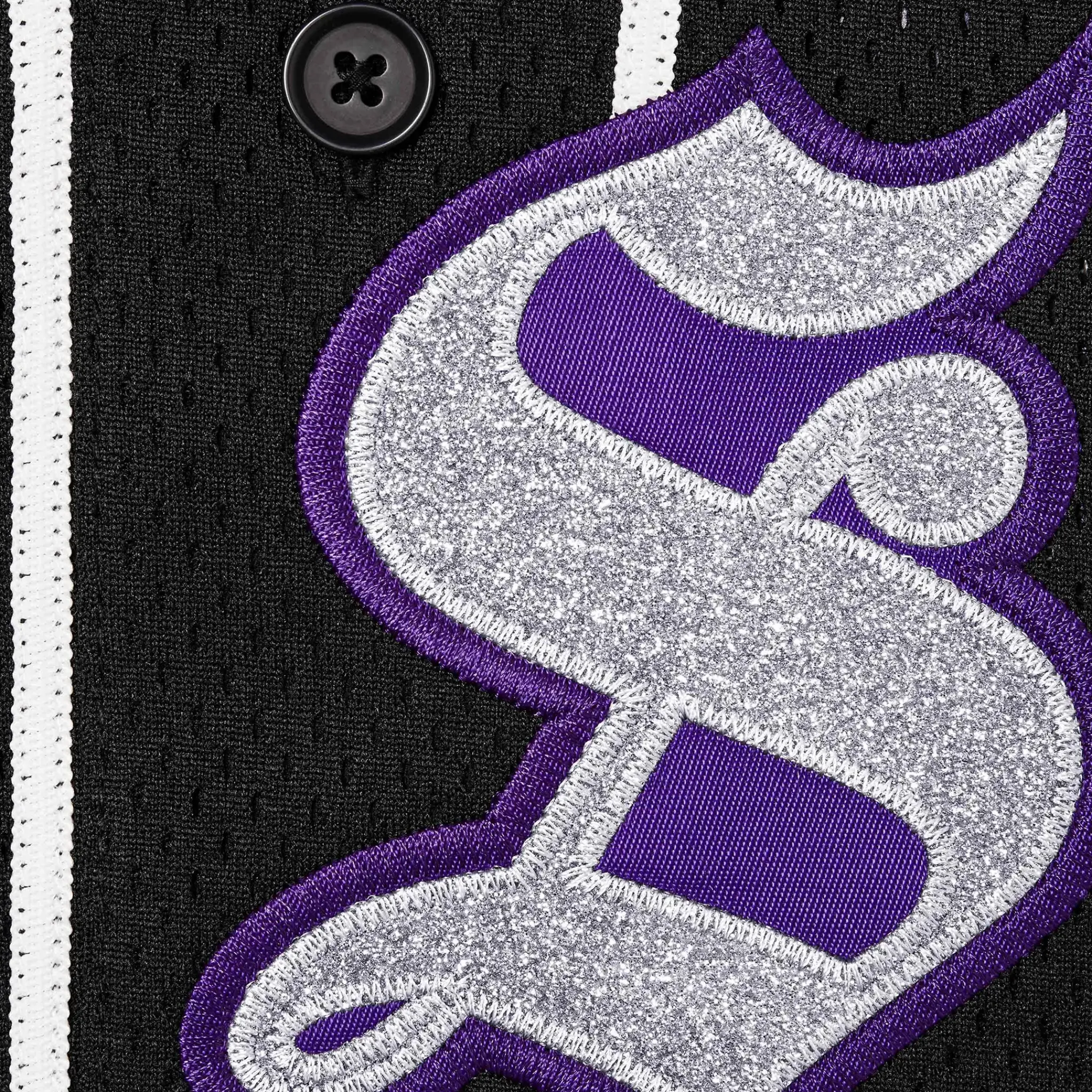 Supreme Old English Black Baseball Jersey< T-shirts