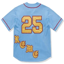 Supreme Old English Blue Baseball Jersey< T-shirts