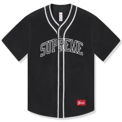 Supreme Polartec Black Baseball Jersey< T-shirts