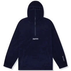 Supreme Polartec Facemask Navy Half-Zip Hoodie (FW24)< Sweatshirts & Hoodies