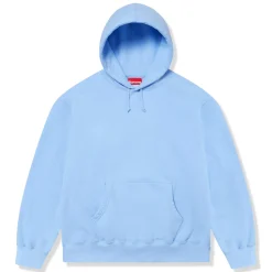 Supreme Satin Applique Light Blue Hoodie< Sweatshirts & Hoodies